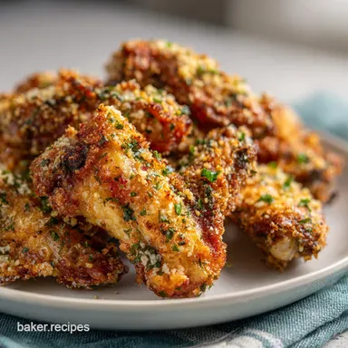 Garlic Parmesan Wings in 40 Minutes Recipe Card
