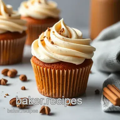 Bake Ginger Cupcakes with Creamy Frosting Recipe Card