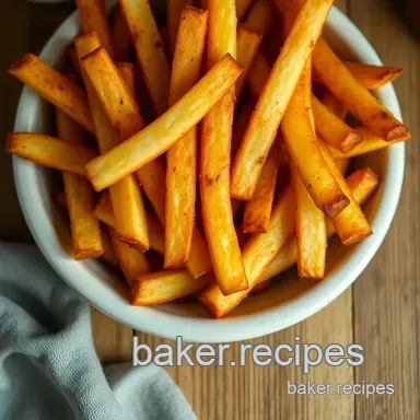 The Best Homemade Fries: Golden, Crispy Comfort Food Recipe Recipe Card