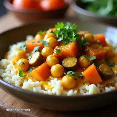 Hearty Vegan Curry with Roasted Roots Easy Coconut Chickpea Recipe Recipe Card