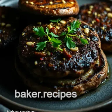 Gourmet Garlic Herb portobello mushroom recipe Burgers! Recipe Card