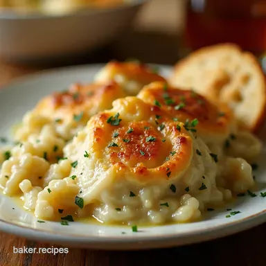 Grandmas Easy Chicken Herb Dumpling Casserole Recipe Card