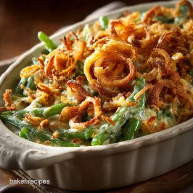Proper Homemade Green Bean Casserole with Fresh Beans Recipe Card