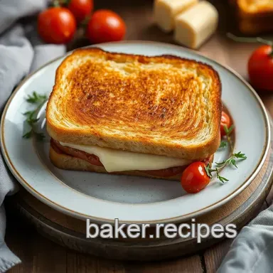Grill Cheese Sandwich with Roasted Tomatoes Recipe Card