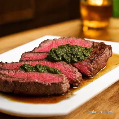 Grilled Beef Flank Steak with Chimichurri Flavor Fiesta Recipe Card
