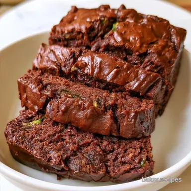 Healthy Chocolate Zucchini Bread Baked