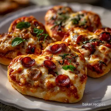 Heart Shaped Mini Pizzas: Crispy Crust Recipe Card