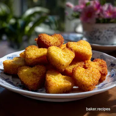 Heart Shaped Polenta Bites: Crispy Exterior Recipe Card