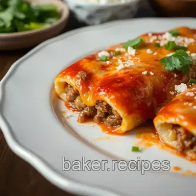 Cheesy Beef Enchiladas: My Crowd-Pleasing Recipe! Recipe Card