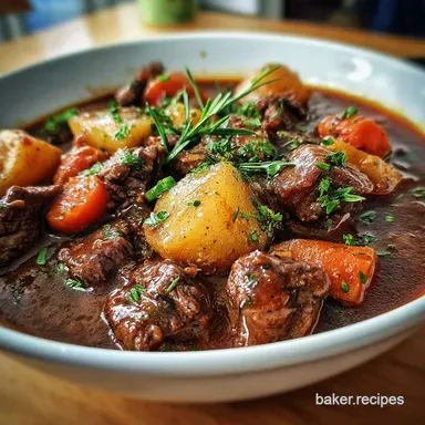 Hearty Beef Stew: Slow-Cooked Comfort Recipe Card