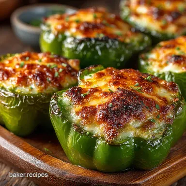 Hearty stuffed green peppers with ground Classic Comfort