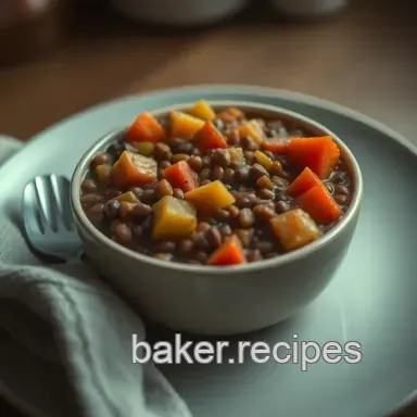 Hearty Lentil Stew: A Wholesome Healthy Crockpot Meals Recipe Recipe Card