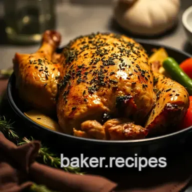 Easy Dinner Recipes: Herb-Crusted Roast Chicken & Veggies Recipe Card