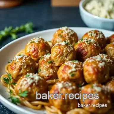 Juicy Chicken Meatball Recipe: Herb & Parmesan Perfection Recipe Card