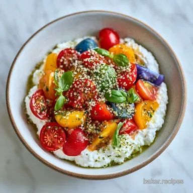 High Protein Cottage Cheese Lunch: 10m Recipe Card