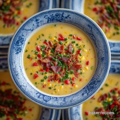Creamed Corn Chowder with Bacon Recipe Card