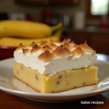 Best Homemade Southern Banana Pudding with Meringue Recipe Card