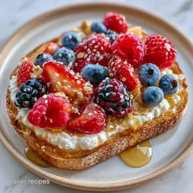 Honey Fruit Crostini with Ricotta Recipe Card