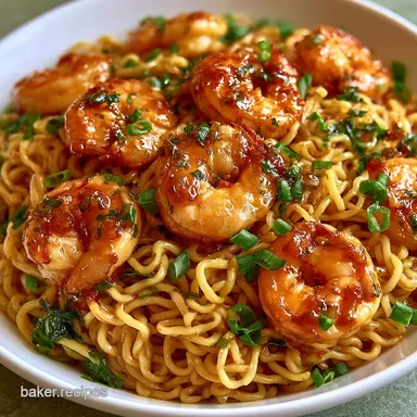 Honey Garlic Shrimp Chow Mein in 25 Min Recipe Card