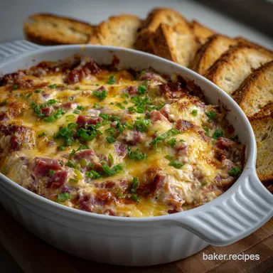 Homemade Hot Reuben Dip for St: 10-Minute Prep Recipe Card