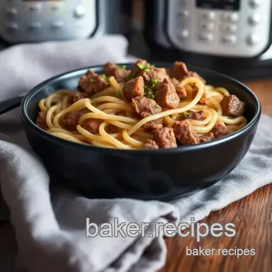 Comforting Beef and Noodles in Instant Pot: My Family's Favorite Recipe Recipe Card