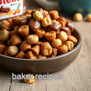Easy Melted Nutella Salted Peanut Snack Mix: The Perfect Sweet and Salty Treat Recipe Card