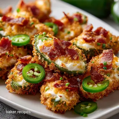 easy jalapeno popper bites recipe: Crispy Baked Recipe Card