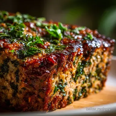 Minced Lamb and Kale Meatloaf with Tangy Mint Glaze A Comfort Classic Recipe Card