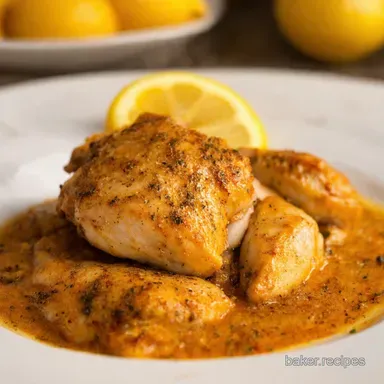 Tangy Lemon Black Pepper Chicken Quick Easy Dinner Recipe Card