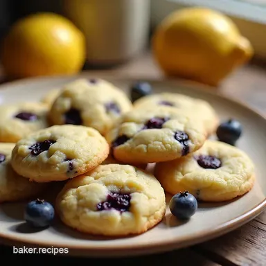 Lemon Blueberry Bliss Cookies My Easy Summer Bake Recipe Card
