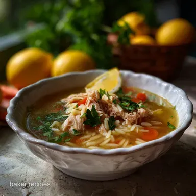 Slow Cooker Lemon Chicken Orzo Soup Recipe - Velvety Finish