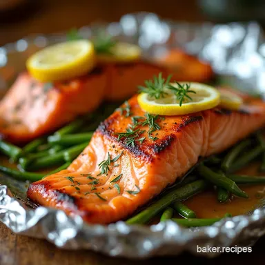 Sunshine Salmon Packets FoilWrapped Grilled Salmon with Dill Recipe Card