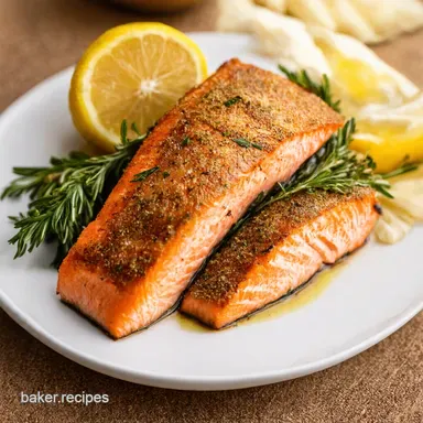 Lemon Herb roasted salmon with Crispy Skin Easy Recipe
