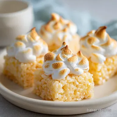 Lemon Meringue Rice Krispie Treat: Zesty Bars in 25 Minutes