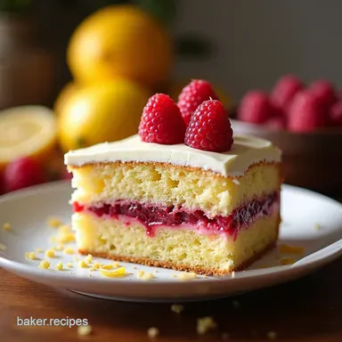 Lemon Raspberry Dream Cake Perfect Birthday Cake for Women Recipe Card