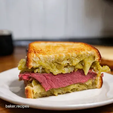 Leprechauns Lunch Corned Beef and Cabbage Grilled Cheese Recipe Card