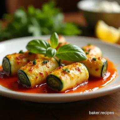 My Secret to NonWatery Zucchini Rollups with Ricotta Lemon Basil Recipe Card