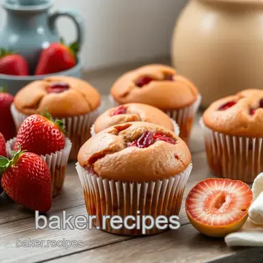 Deliciously Easy Bake Strawberry Muffins with Guilt-Free Delight Recipe Card