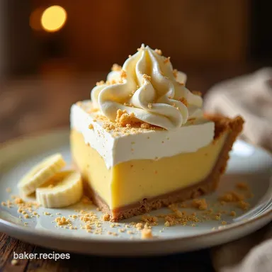 Easy Banana Pudding Pie Recipe NoFuss Favourite Recipe Card