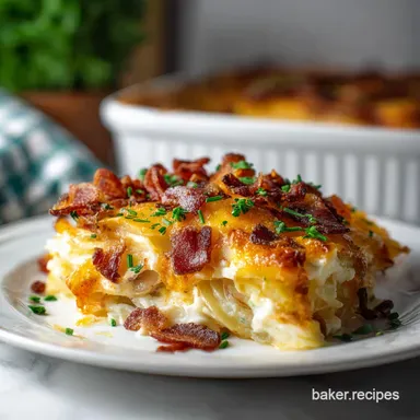 Loaded Scalloped Potatoes Recipe: Baked Cheesy Comfort Food Recipe Card