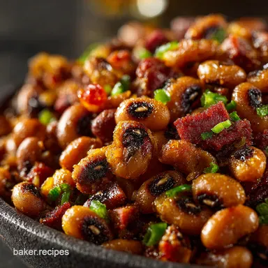 Lucky Delicious New Years Day Food Hoppin John Recipe Recipe Card