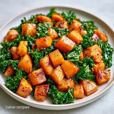 Butternut Squash Kale Salad for 8 Servings