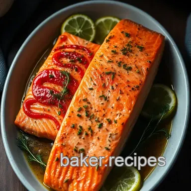 Lemon & Herb healthy salmon recipes: My Easy Baked Secret! Recipe Card
