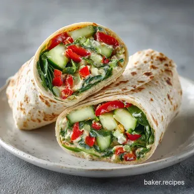 Mediterranean Hummus Wrap in 15 Minutes Recipe Card