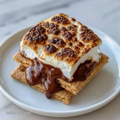 Microwave Smores Recipe for 4 Servings Recipe Card