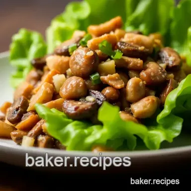 Mushroom Lettuce Wraps: PF Chang's Made Meatless! Recipe Card