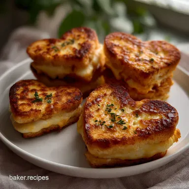 Mini Grilled Cheese Hearts: Gourmet Small Bites Recipe Card
