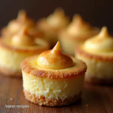 Creamy Mini Cheesecakes with Crispy Nilla Wafer Crusts Recipe Card