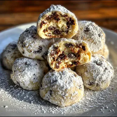 Mint Chocolate Chip Snowball Cookies in 25 Min Recipe Card
