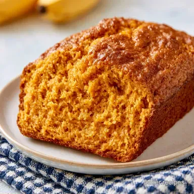 Pumpkin Banana Bread in 70 Minutes Recipe Card